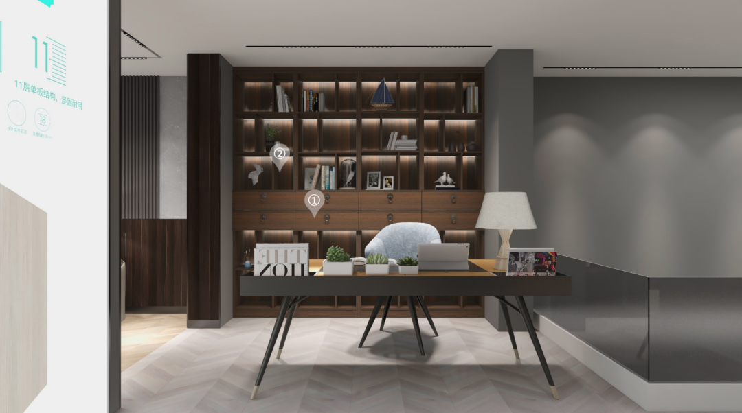 華洲木業(yè)︱廣東佛山戰(zhàn)略合作商 260㎡ 復式展廳空間設計案例(圖10)