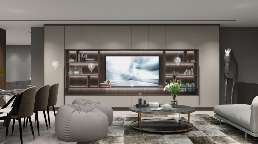 華洲木業(yè)︱廣東佛山戰(zhàn)略合作商 260㎡ 復式展廳空間設計案例(圖16)