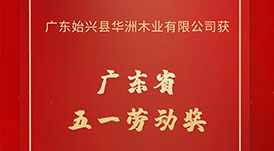 喜訊！華洲木業(yè)榮獲廣東省五一勞動(dòng)獎(jiǎng)！